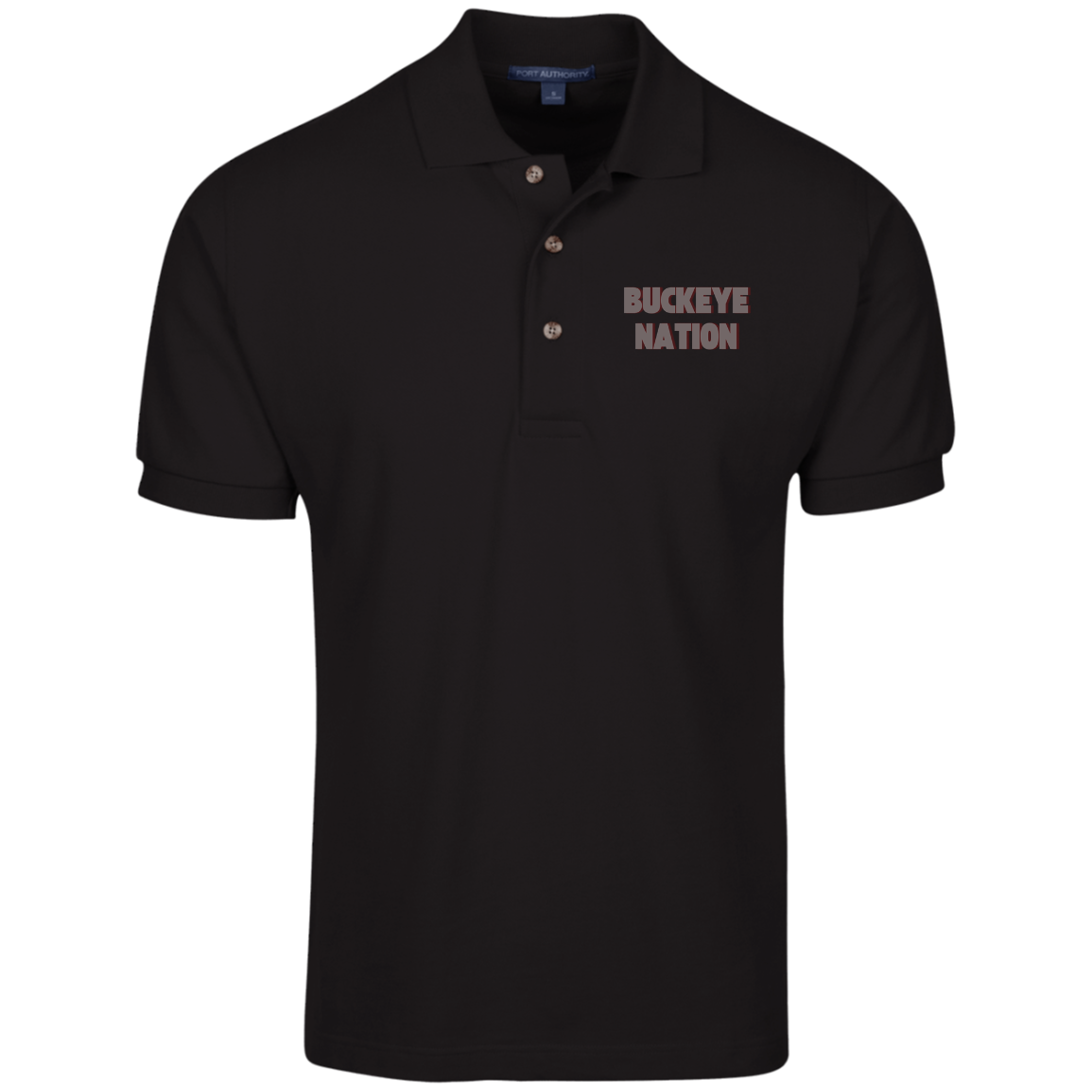 NATION Ohio State Cotton Pique Knit Polo