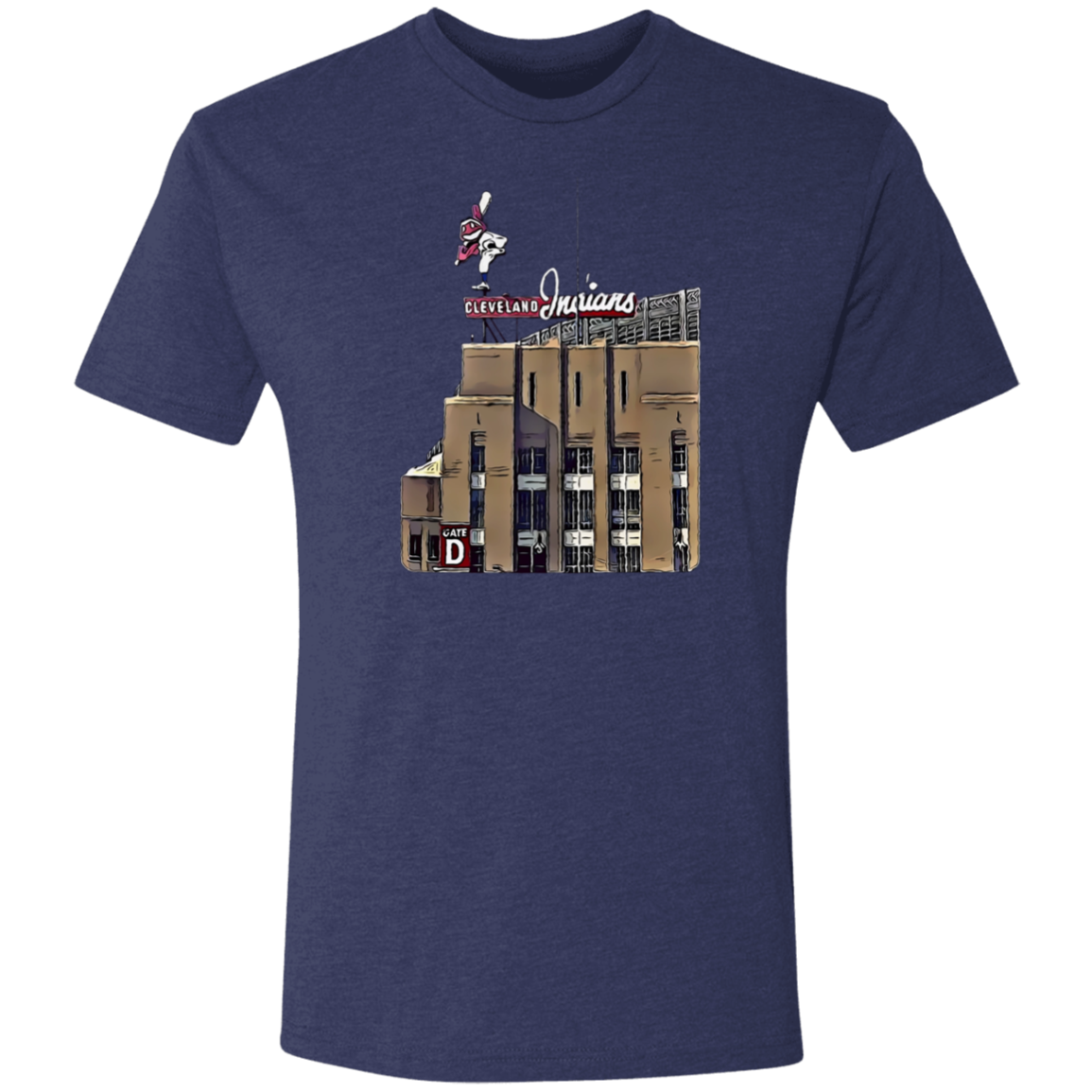 GATE D Cleveland Baseball Men's Triblend T-Shirt