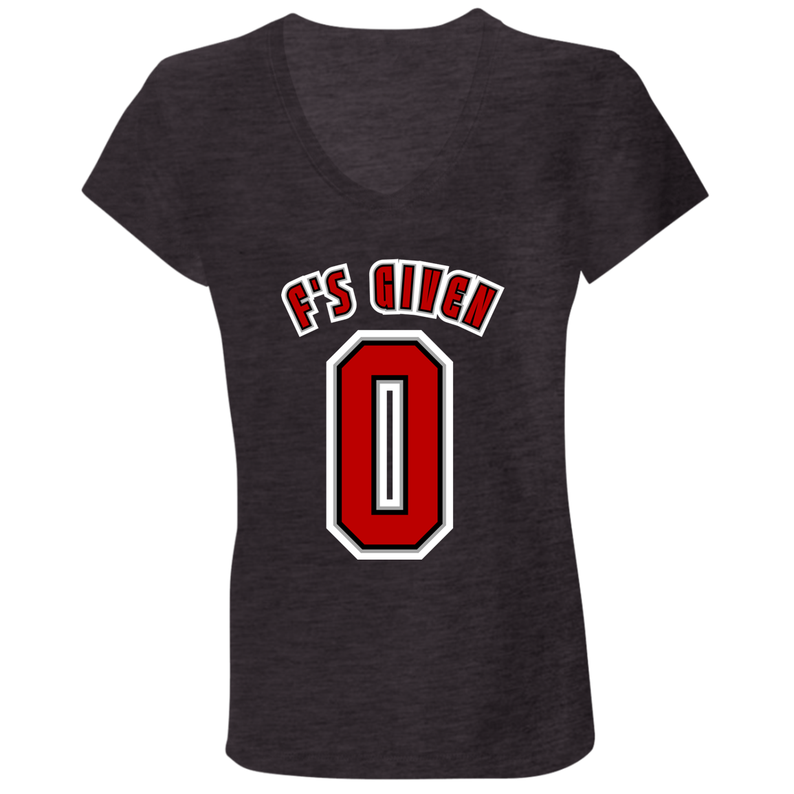 F'SGIVEN Ohio State Ladies' Jersey V-Neck T-Shirt