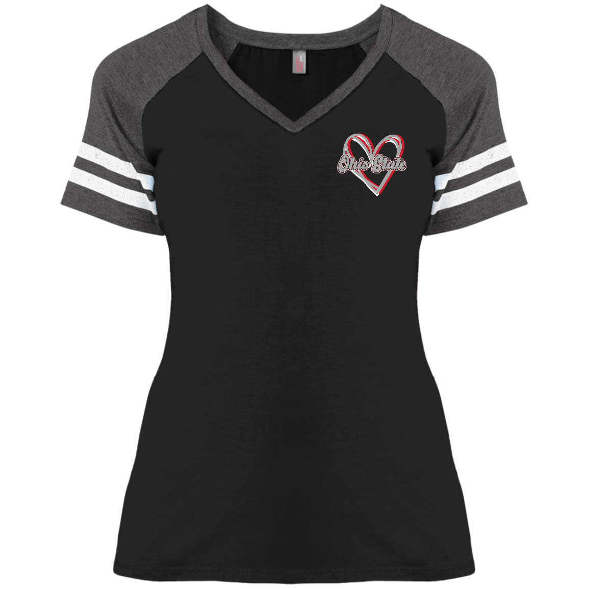 HEART Ohio State Ladies' Game V-Neck T-Shirt