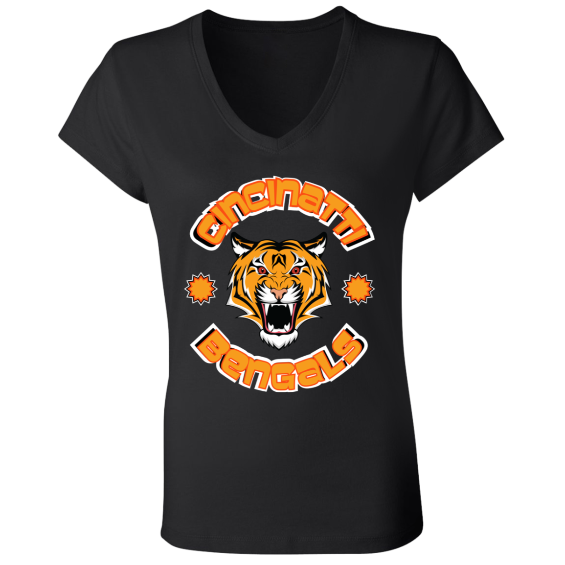 Cincinnati VINTAGE Ladies' Jersey V-Neck T-Shirt