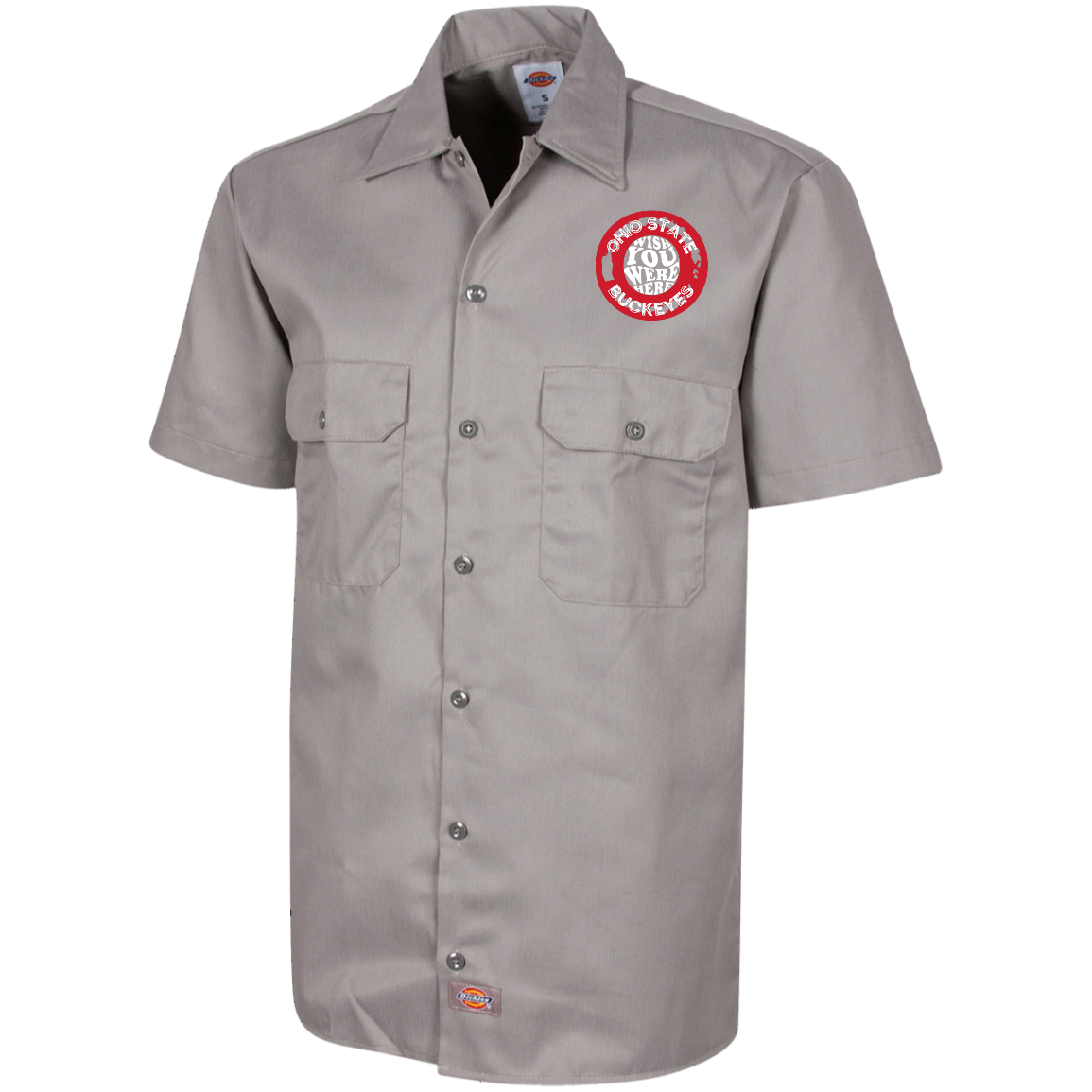 WISH Ohio State Dickies Men's Short Sleeve Workshirt