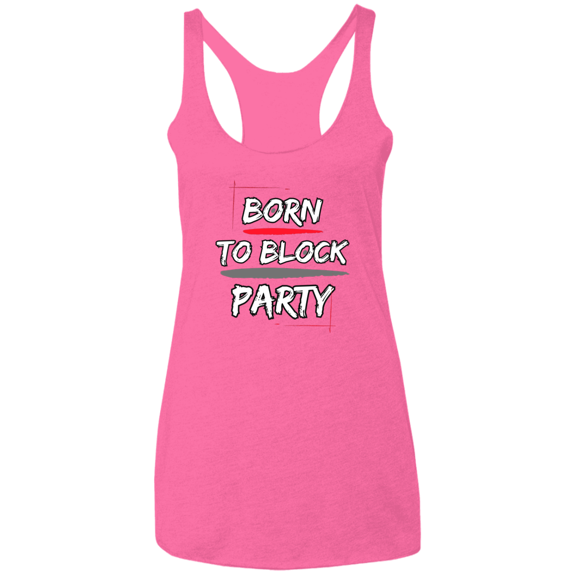 BLOCKPARTY Ohio State Ladies' Triblend Racerback Tank