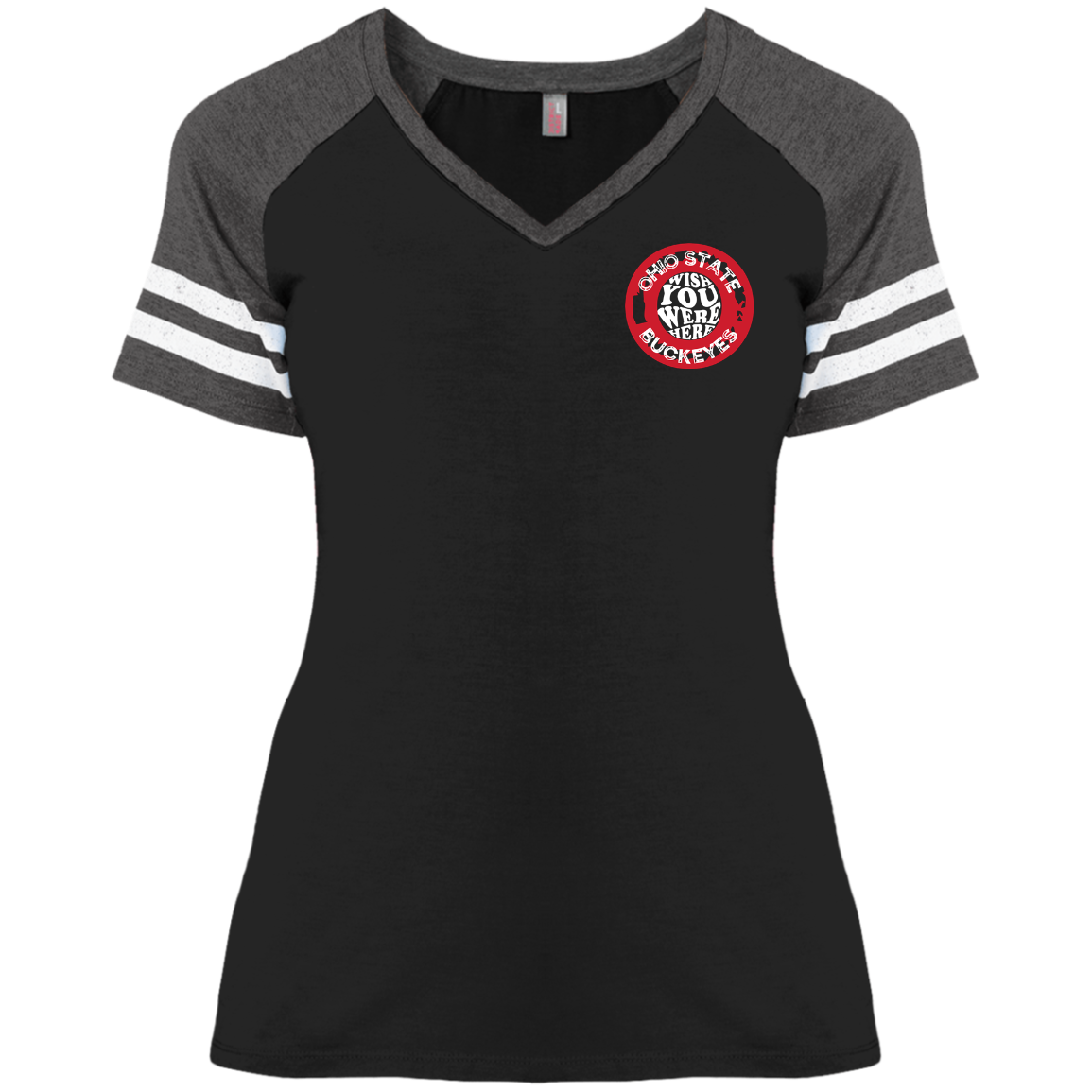 WISH Ohio State Ladies' Game V-Neck T-Shirt