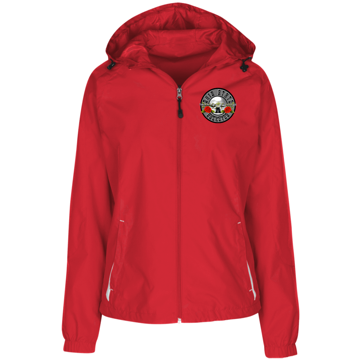 OBSESSION Ohio State Ladies' Jersey-Lined Hooded Windbreaker