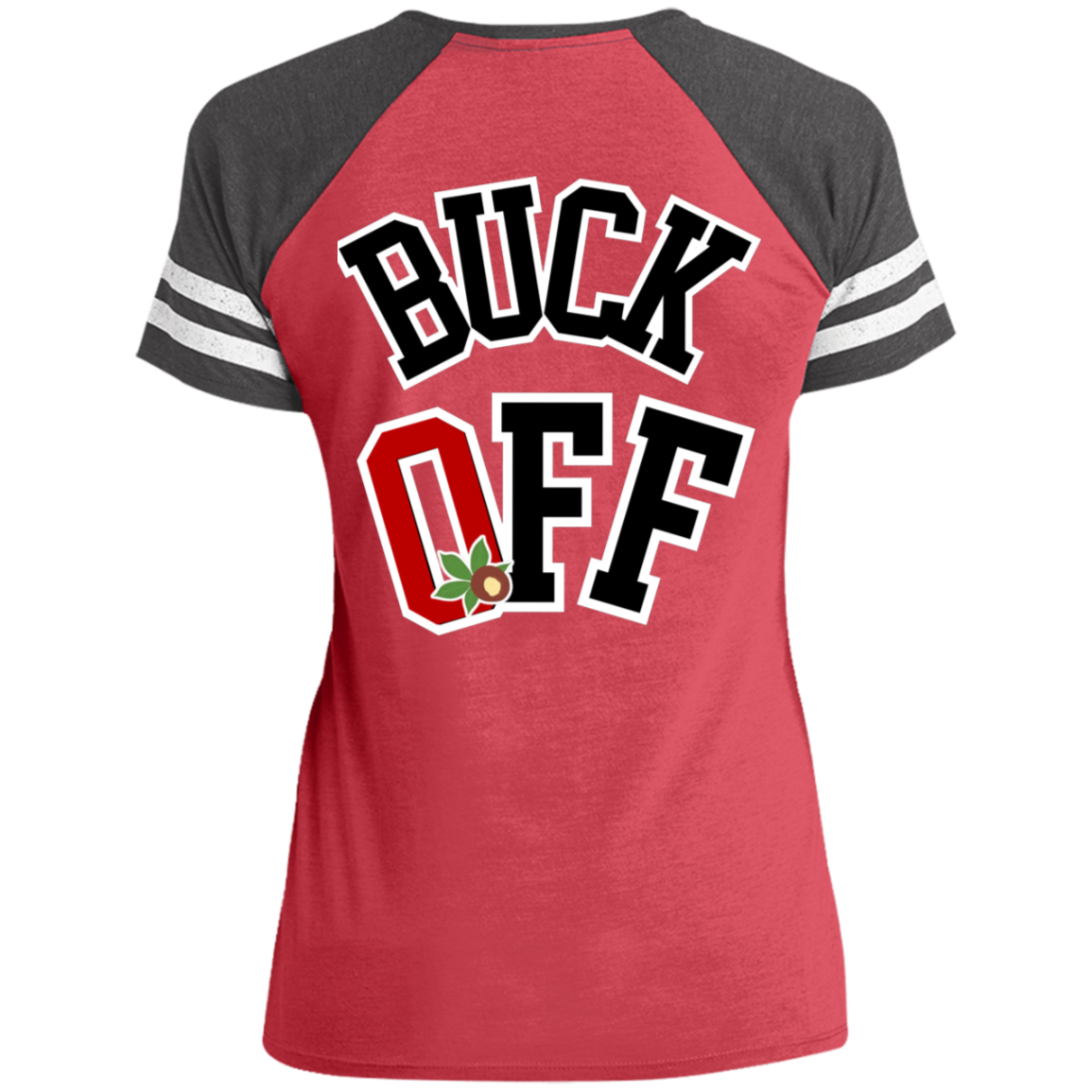 BUCK OFF Ohio State Ladies' Game V-Neck T-Shirt