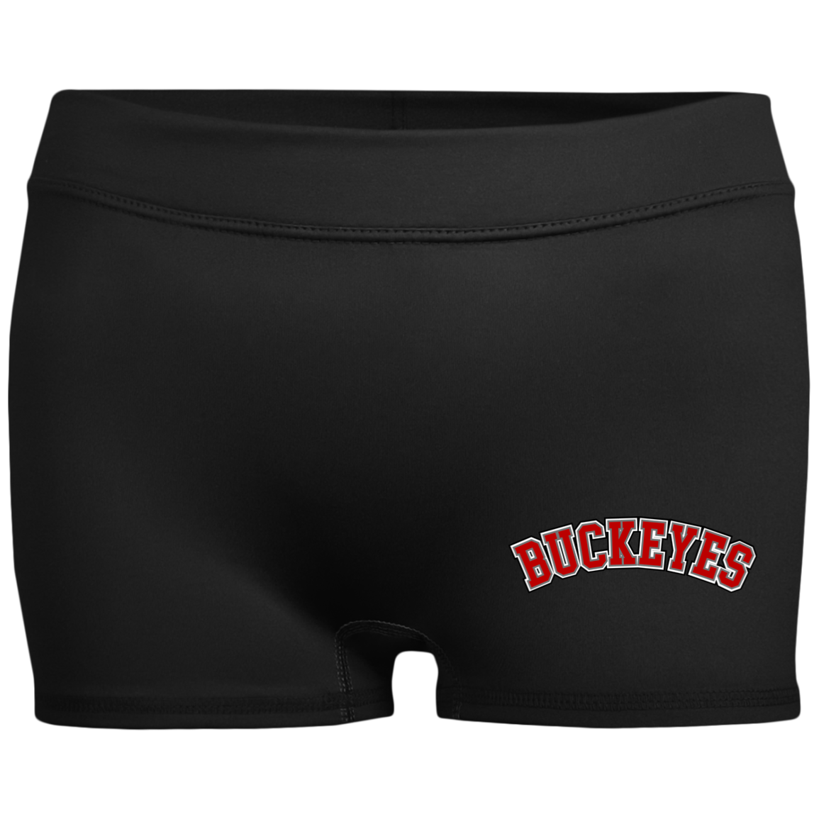 BUCKEYES Ohio State Ladies' Fitted Moisture-Wicking 2.5 inch Inseam Shorts