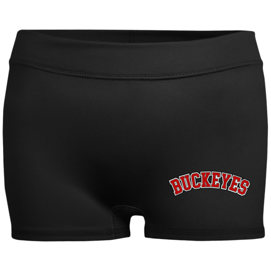 BUCKEYES Ohio State Ladies' Fitted Moisture-Wicking 2.5 inch Inseam Shorts