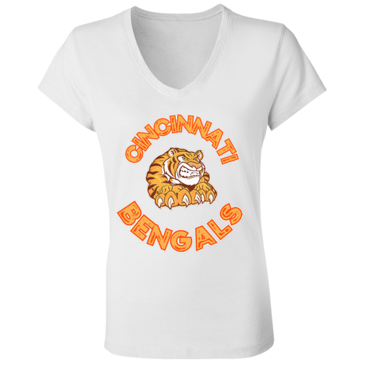 Cincinnati RETRO Ladies' Jersey V-Neck T-Shirt