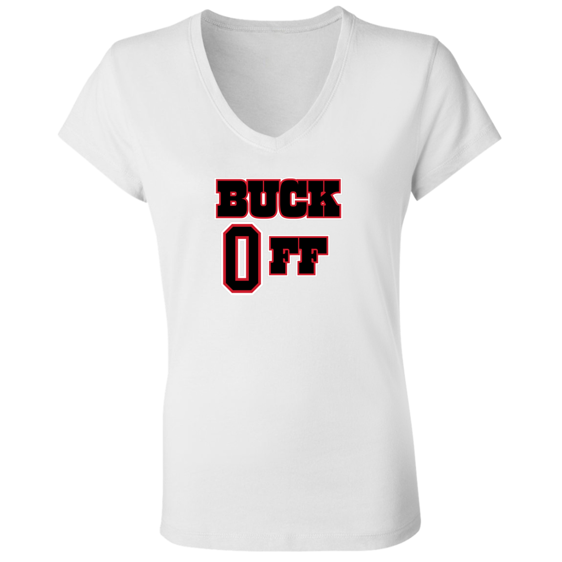 BUCKOFF Ohio State Ladies' Jersey V-Neck T-Shirt