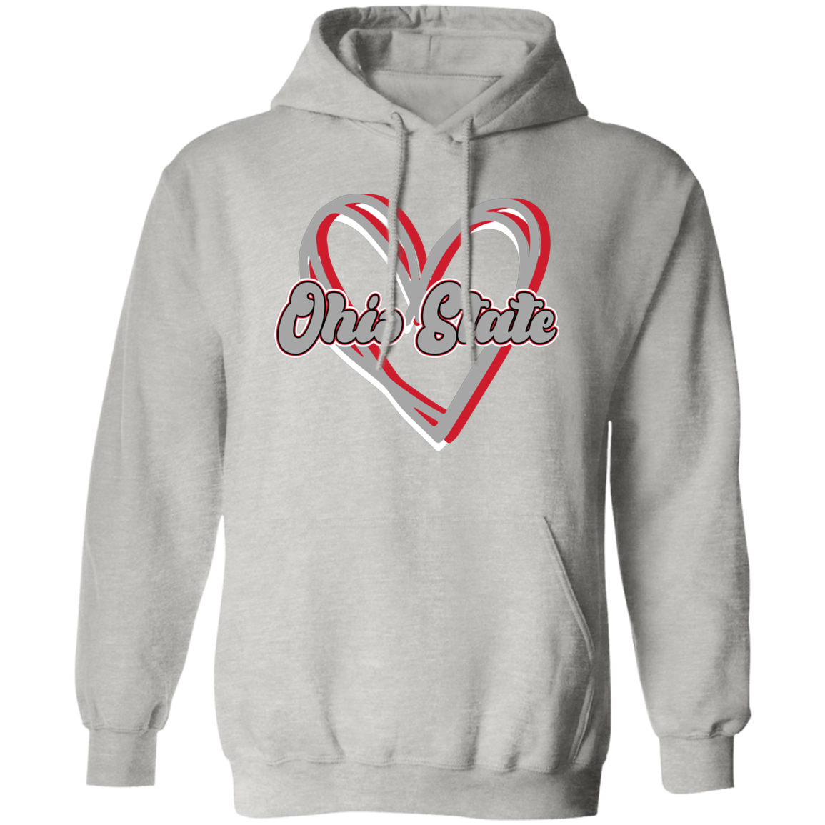 HEART Ohio State Pullover Hoodie