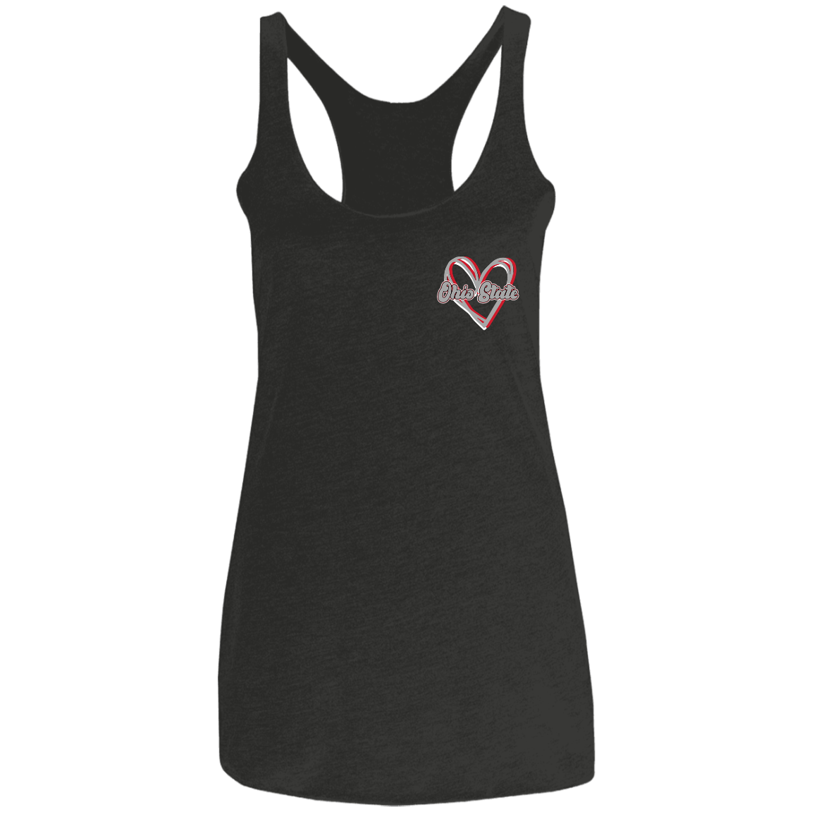 HEART Ohio State Ladies' Triblend Racerback Tank