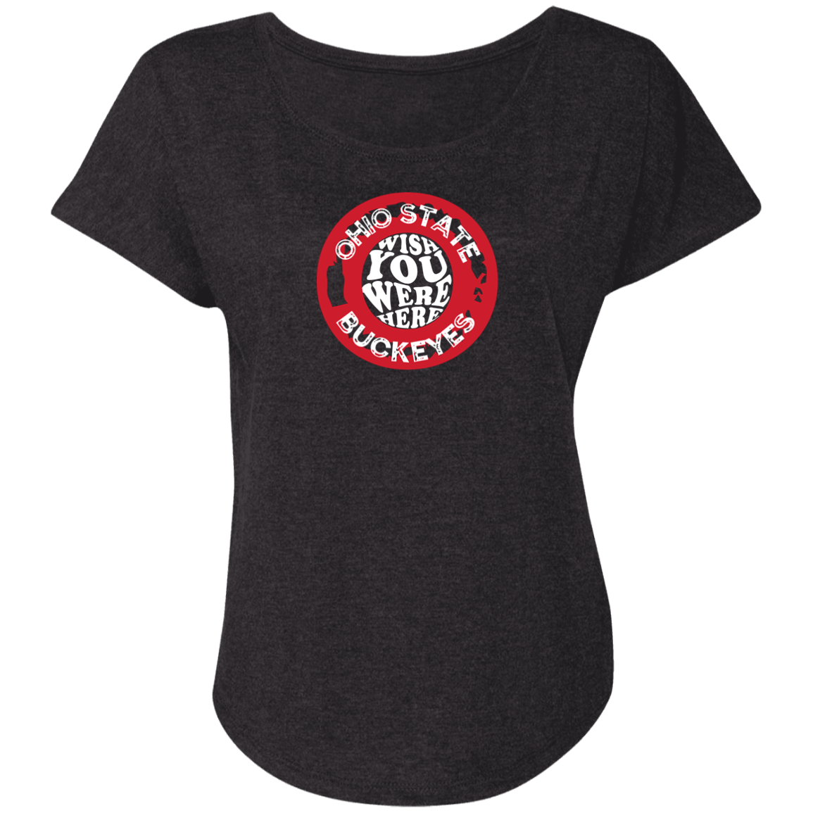 WISH Ohio State Ladies' Triblend Dolman Sleeve