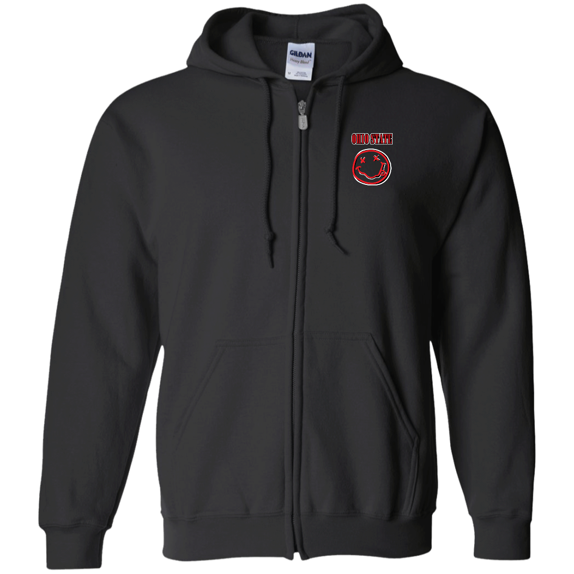 TEAMSPIRIT Ohio State Zip Up Hooded Sweatshirt