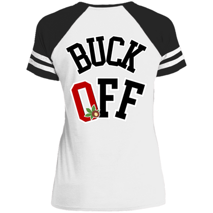 BUCK OFF Ohio State Ladies' Game V-Neck T-Shirt