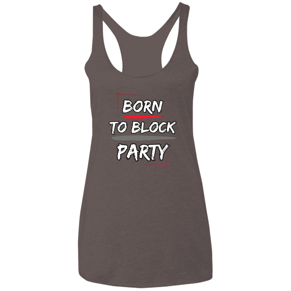 BLOCKPARTY Ohio State Ladies' Triblend Racerback Tank