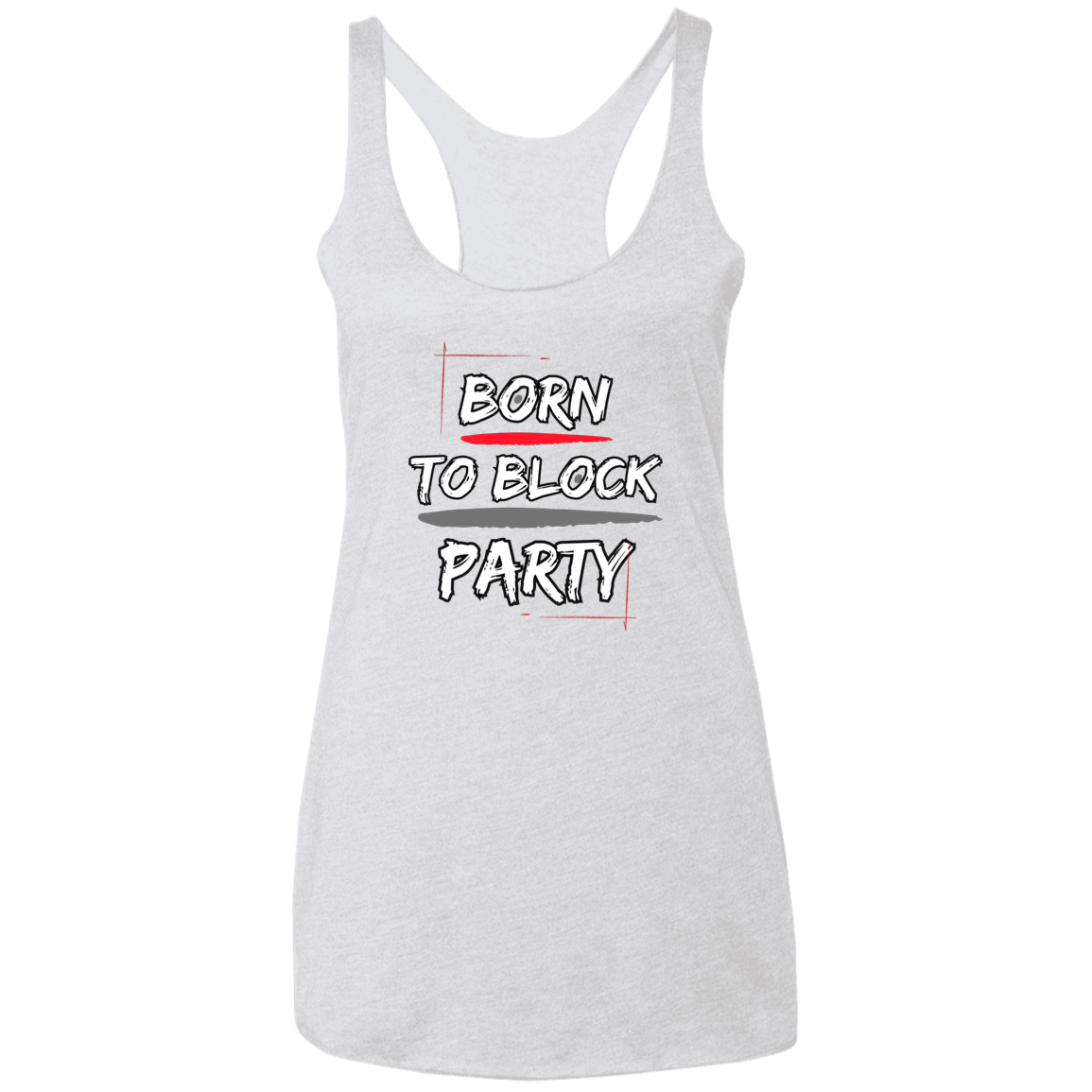 BLOCKPARTY Ohio State Ladies' Triblend Racerback Tank