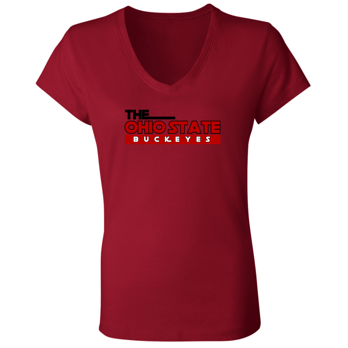 B2TF Ohio State Ladies' Jersey V-Neck T-Shirt