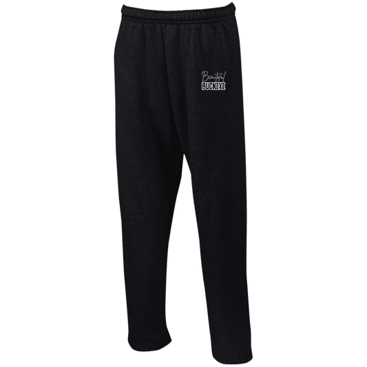 BEAUTIFUL Ohio State Open Bottom Sweatpants with Pockets