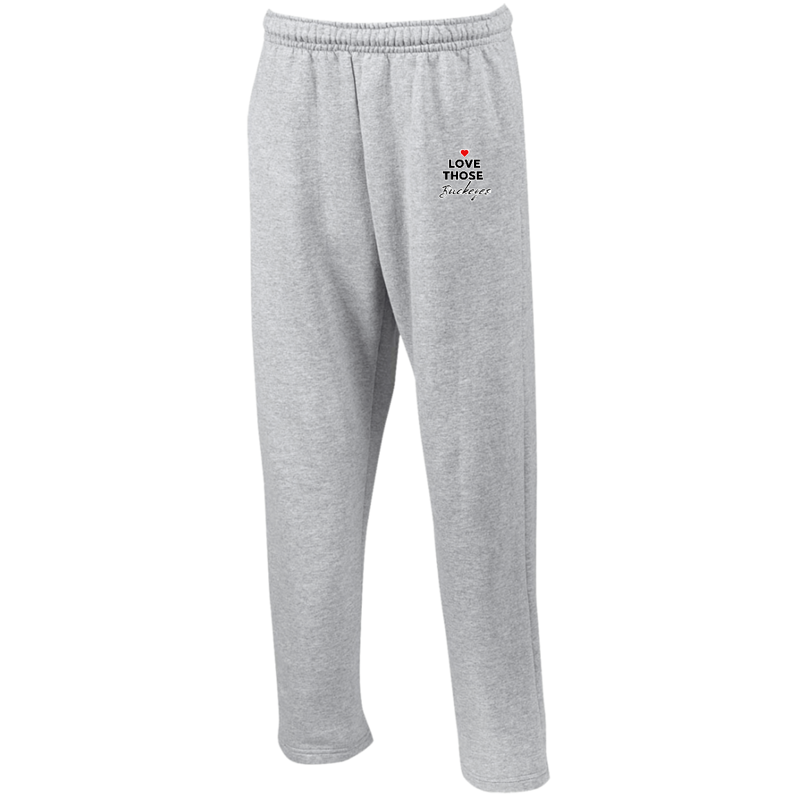 LOVEBUCKS Ohio State Open Bottom Sweatpants with Pockets