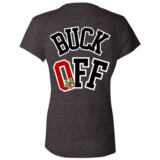 BUCK OFF Ohio State Ladies' Jersey V-Neck T-Shirt