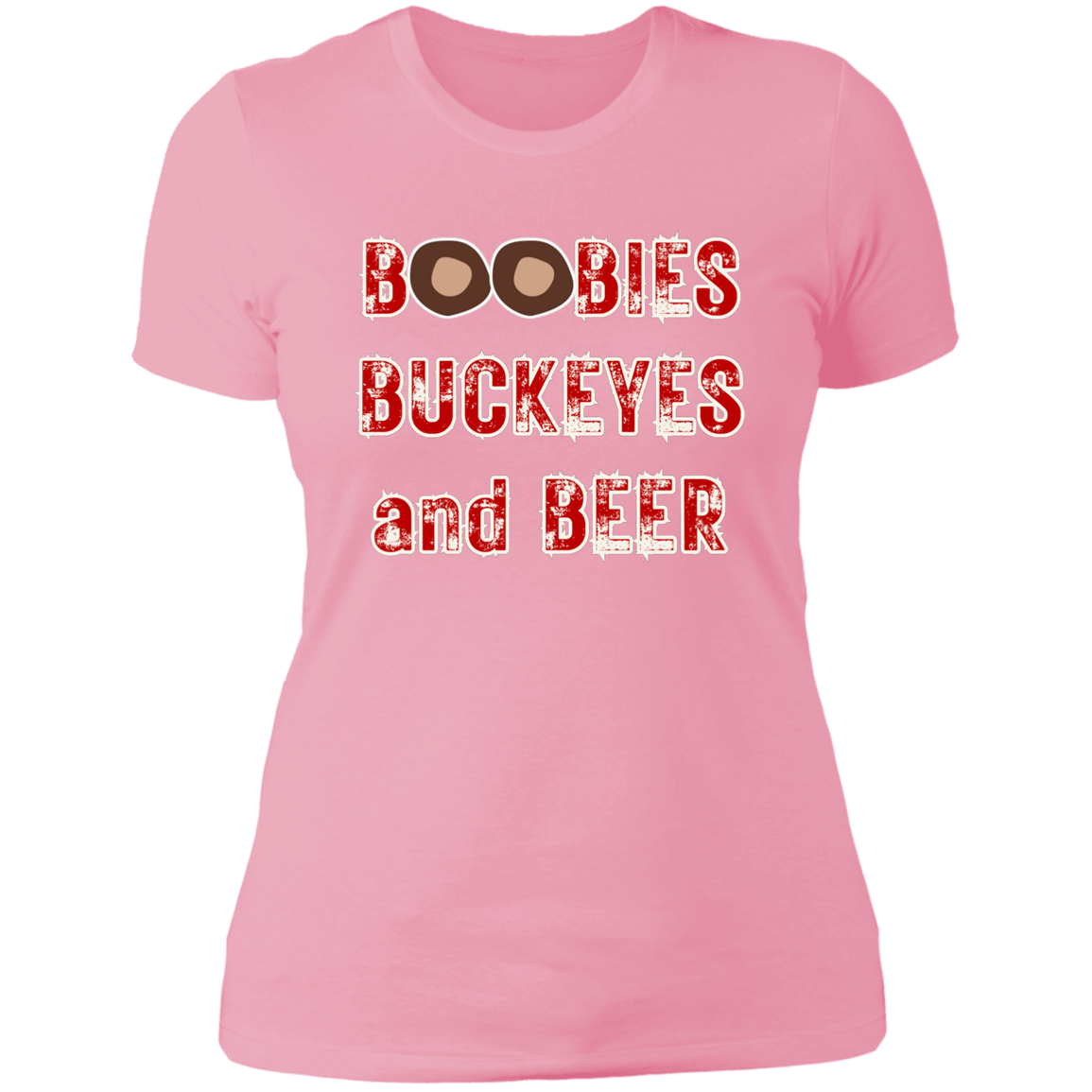 BOOBIES Ohio State Ladies' Boyfriend T-Shirt