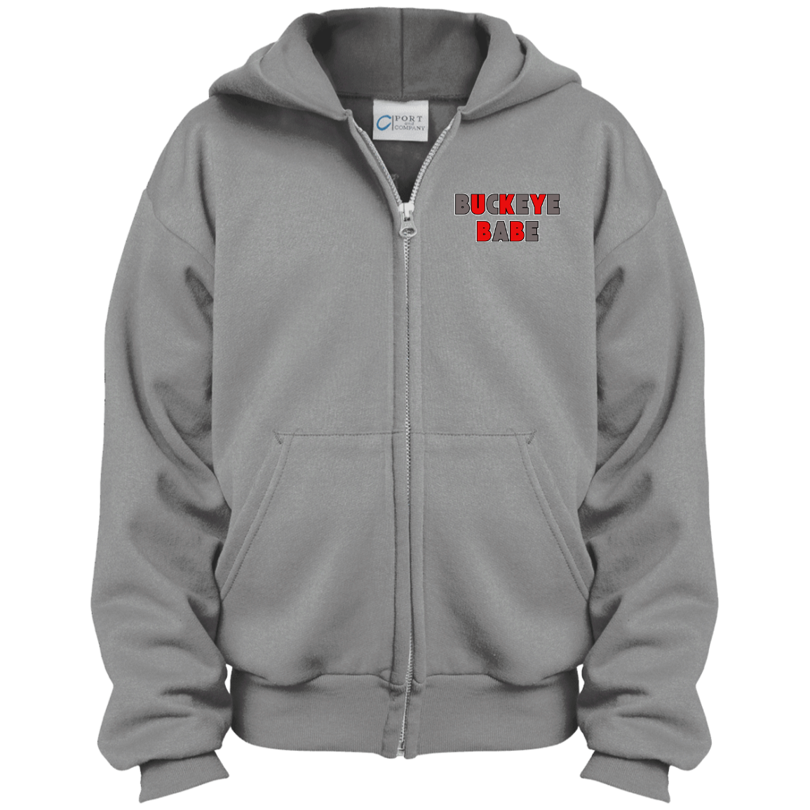 BUCKBABE Ohio State Youth Full Zip Hoodie