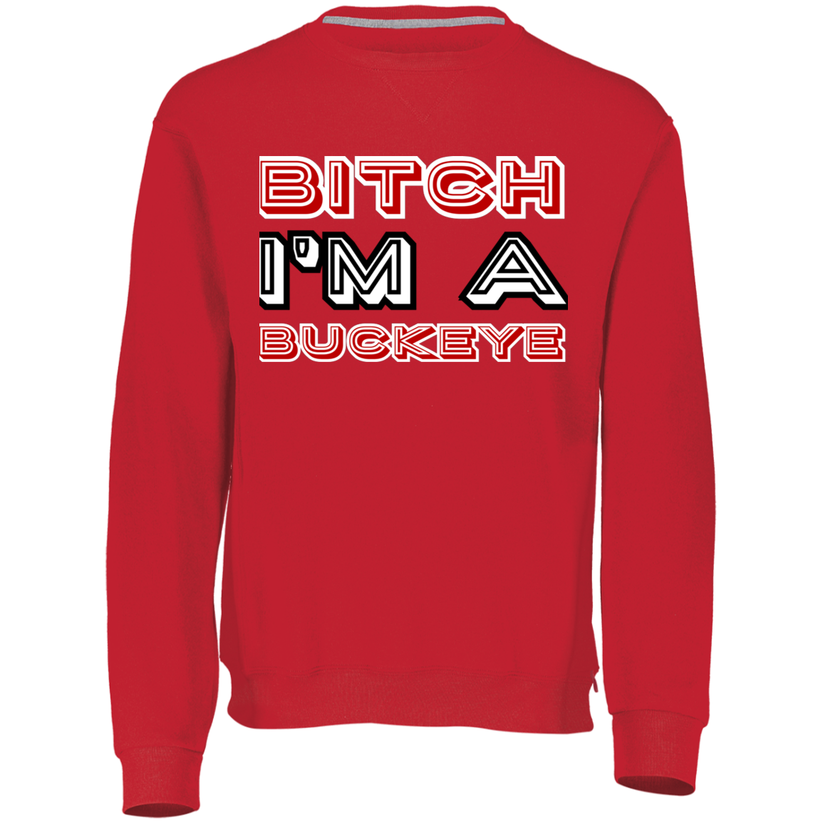 BITCH Ohio State Dri-Power Fleece Crewneck Sweatshirt