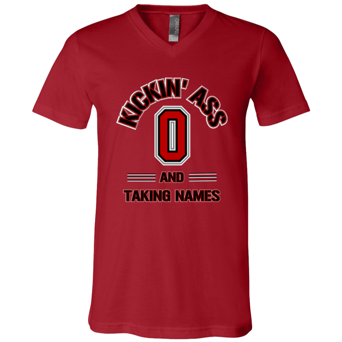 KICKIN Ohio State Unisex Jersey SS V-Neck T-Shirt