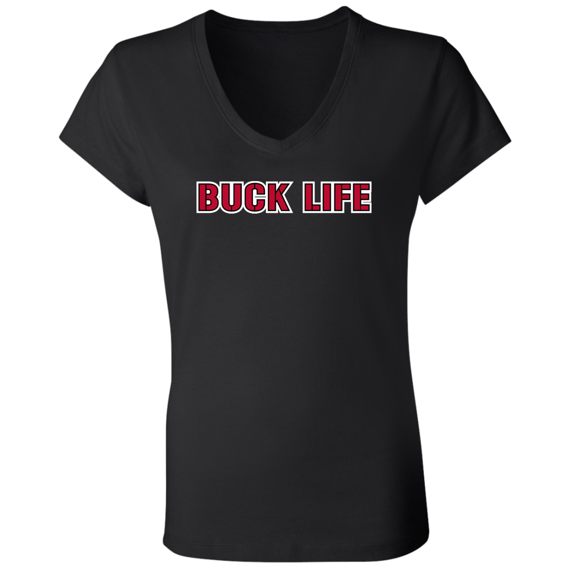 BUCKLIFE Ohio State Ladies' Jersey V-Neck T-Shirt