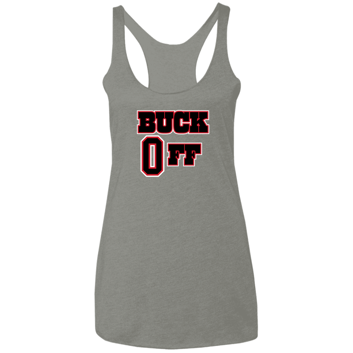 BUCKOFF Ohio State Ladies' Triblend Racerback Tank