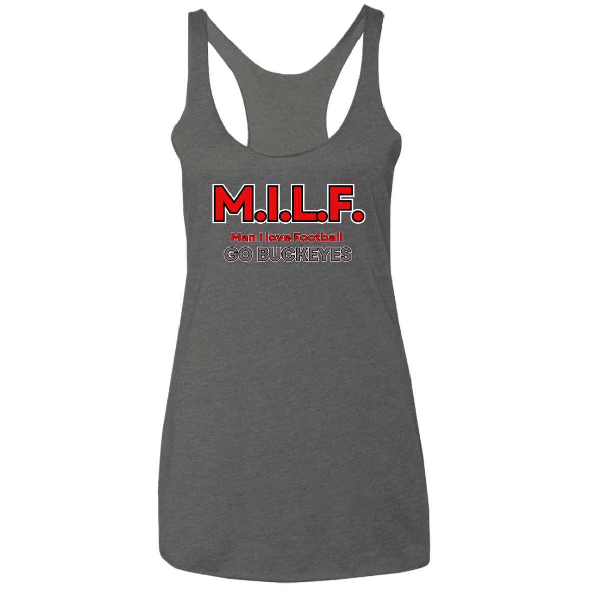 MILFS Ohio State Ladies' Triblend Racerback Tank