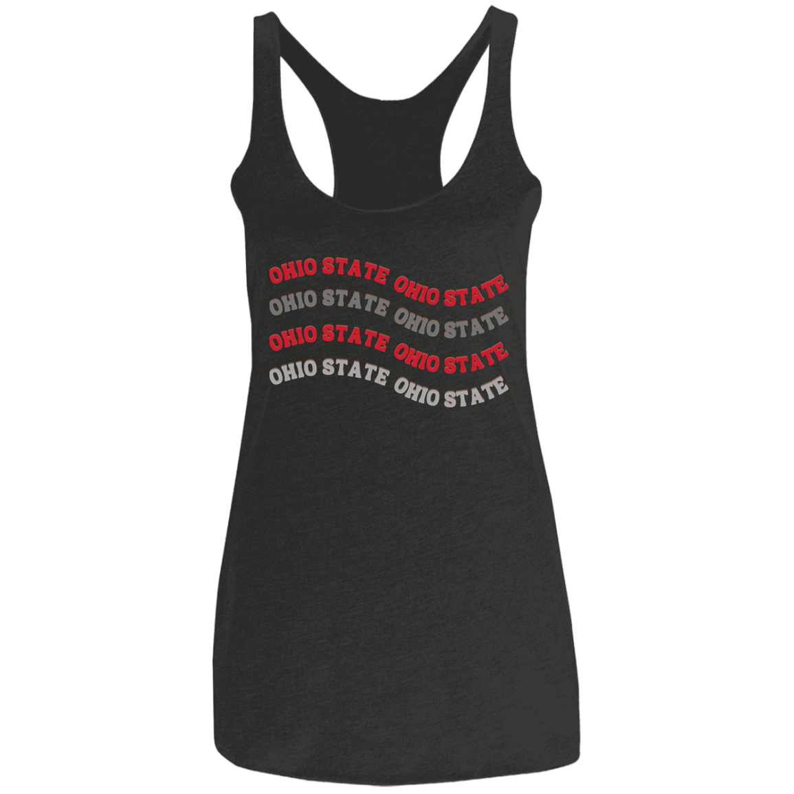 WAVE Ohio State Ladies' Triblend Racerback Tank