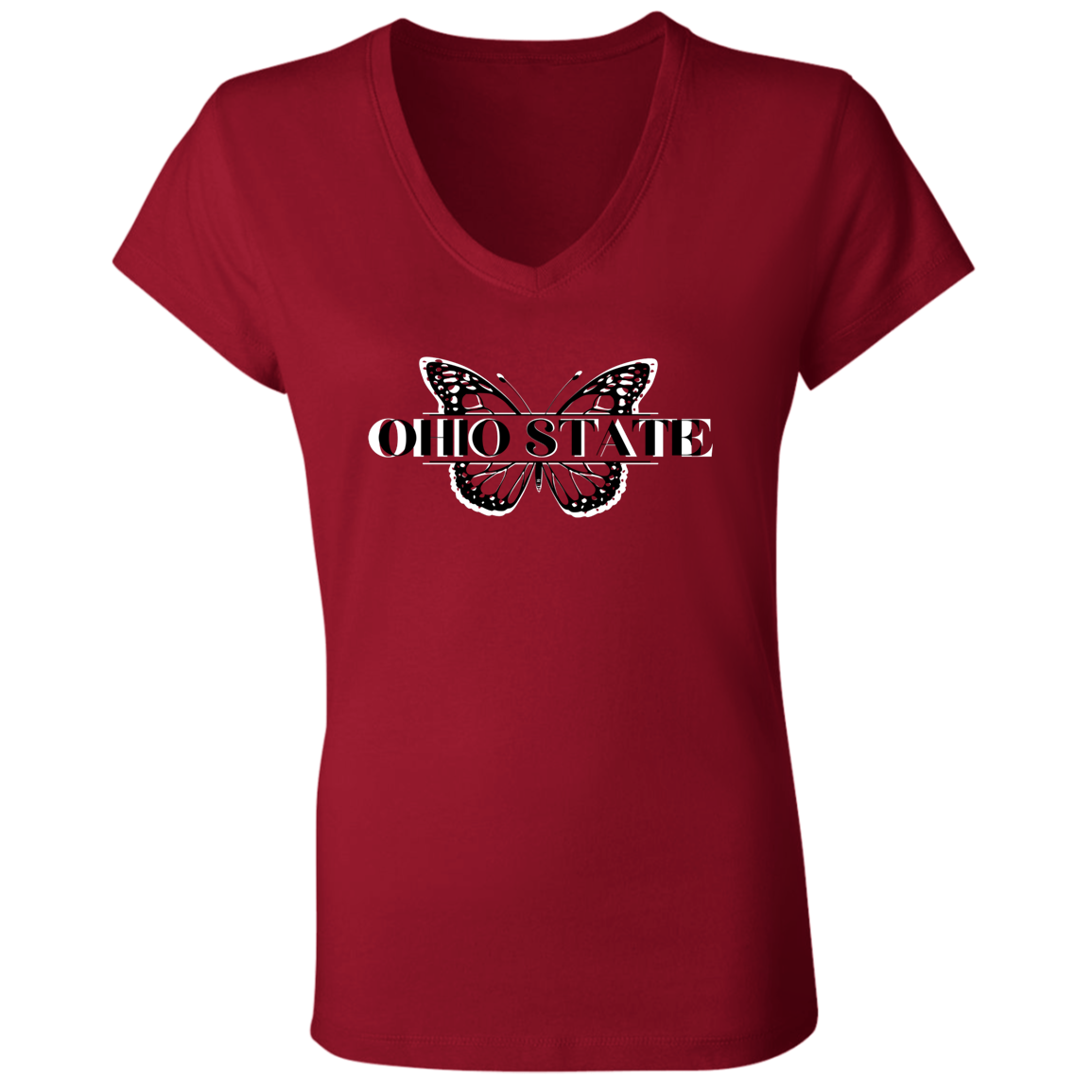 BUTTERLY Ohio State Ladies' Jersey V-Neck T-Shirt