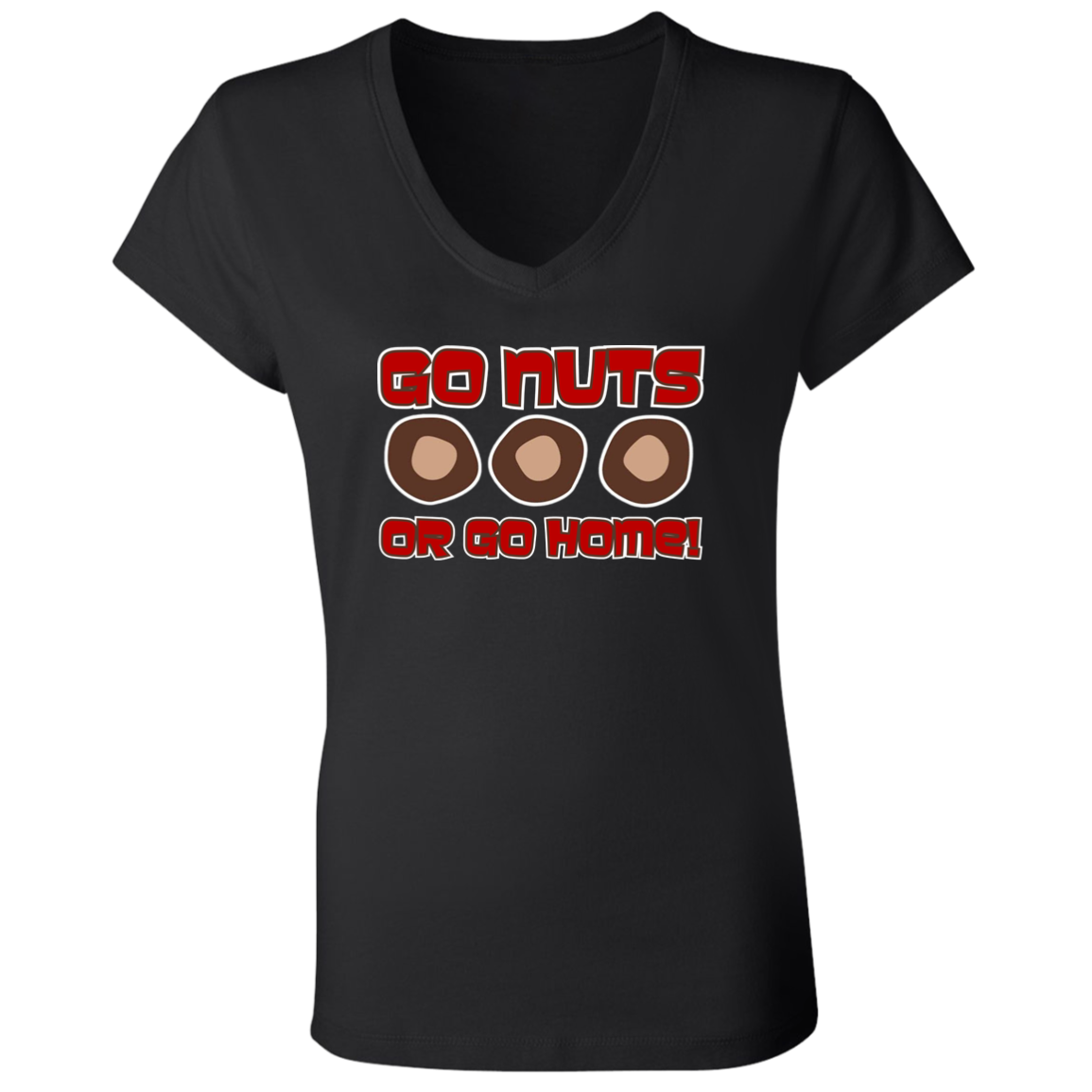 NUTS Ohio State Ladies' Jersey V-Neck T-Shirt