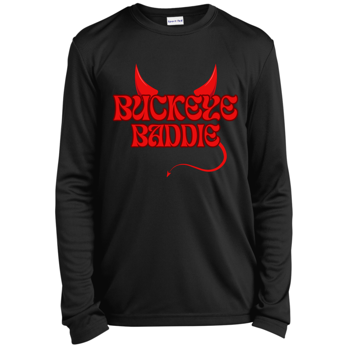 BADDIE Ohio State Youth Long Sleeve Performance Tee