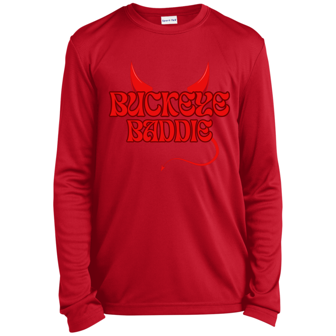 BADDIE Ohio State Youth Long Sleeve Performance Tee