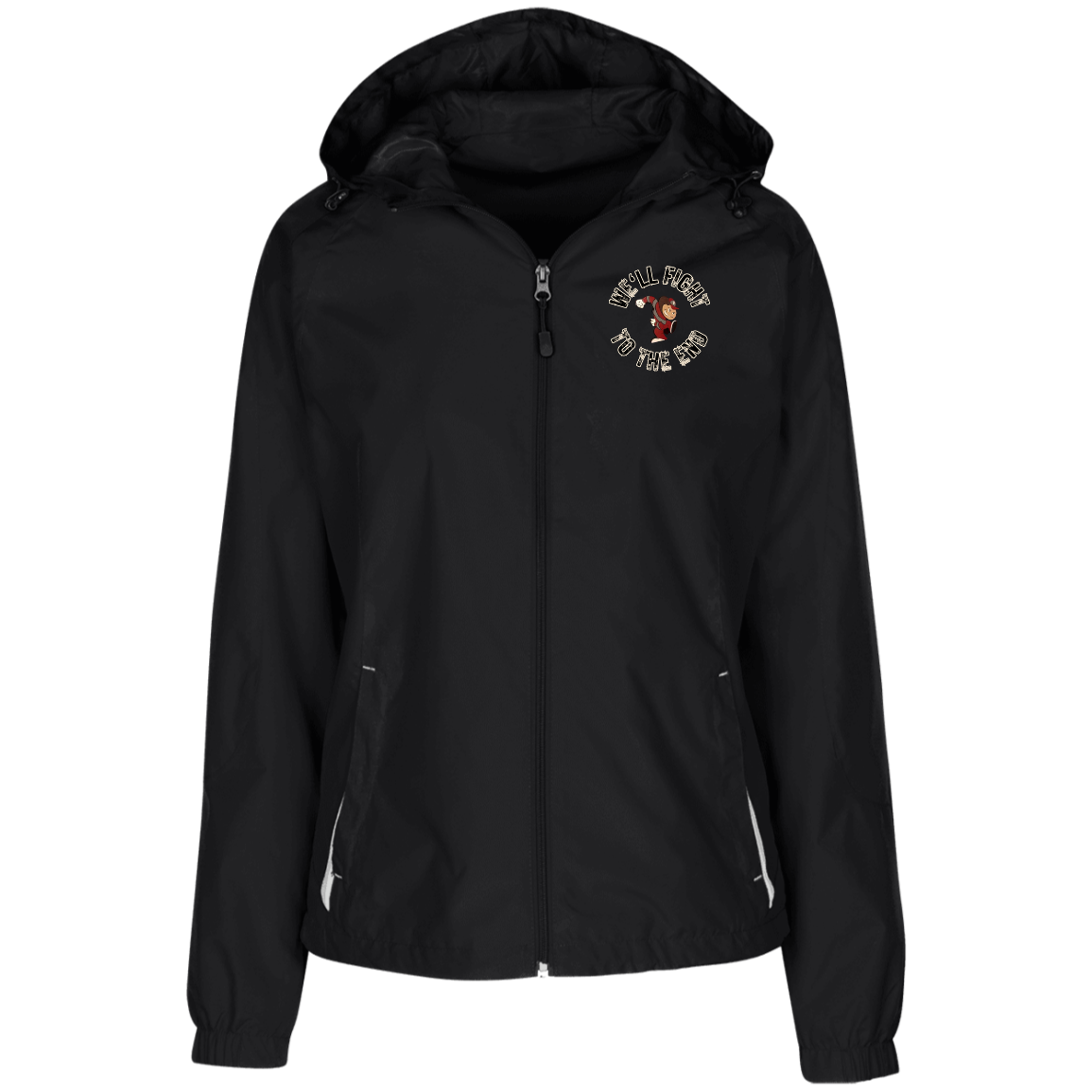 FIGHT Ohio State Ladies' Jersey-Lined Hooded Windbreaker