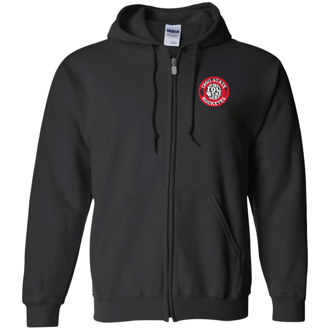 WISH Ohio State Zip Up Hooded Sweatshirt