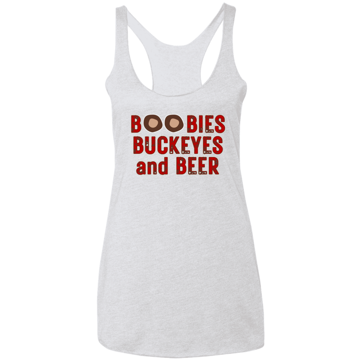 BOOBS Ohio State Ladies' Triblend Racerback Tank