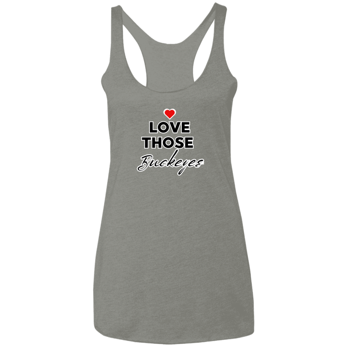 LOVEBUCKS Ohio State Ladies' Triblend Racerback Tank