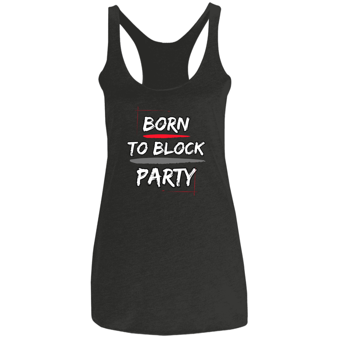 BLOCKPARTY Ohio State Ladies' Triblend Racerback Tank