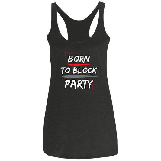 BLOCKPARTY Ohio State Ladies' Triblend Racerback Tank