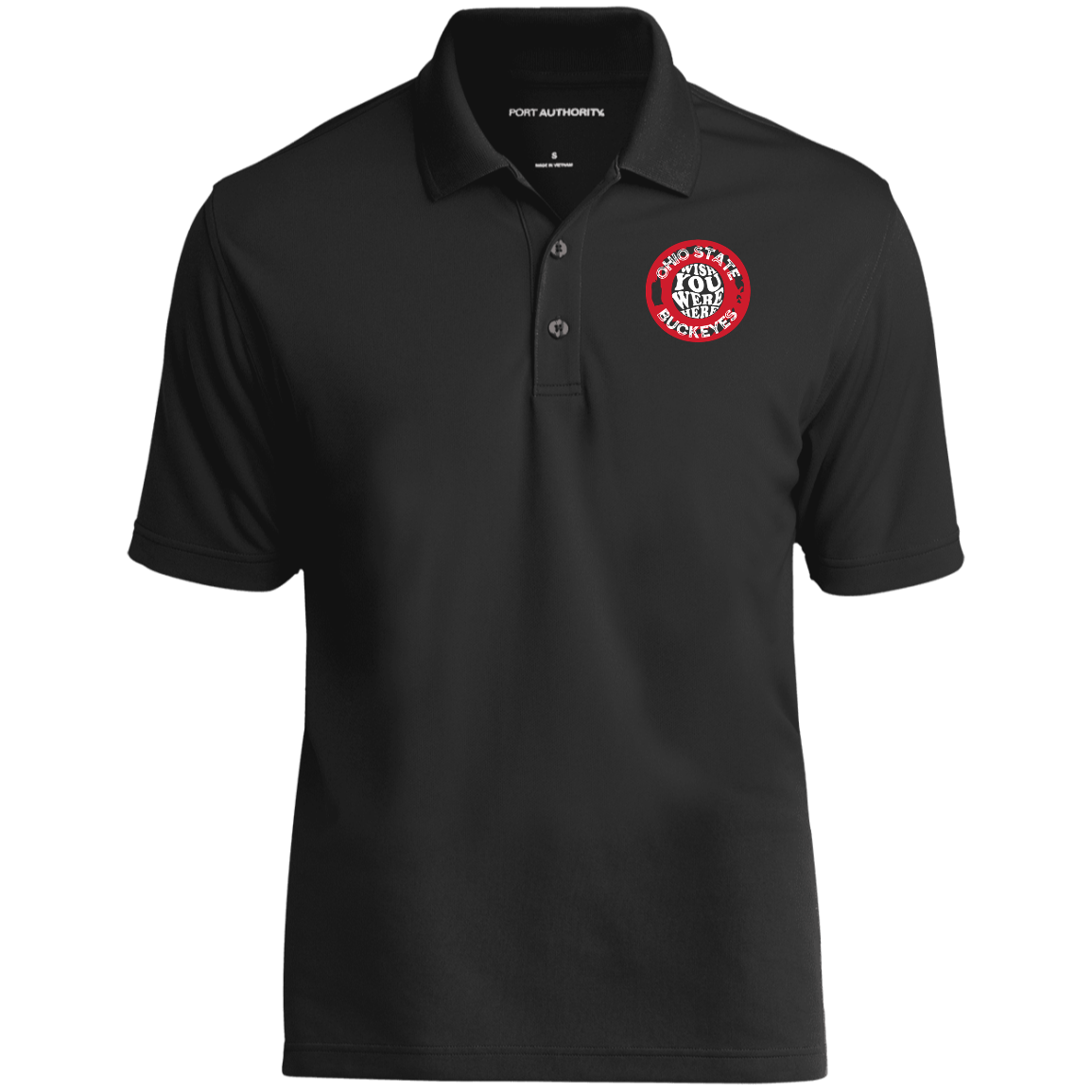 WISH Ohio State Dry Zone UV Micro-Mesh Polo