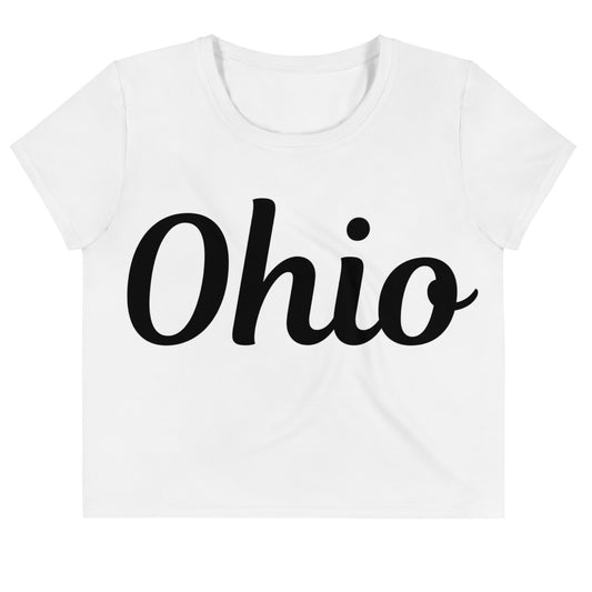 OHhi OHIO Retro Graphic Crop Tee