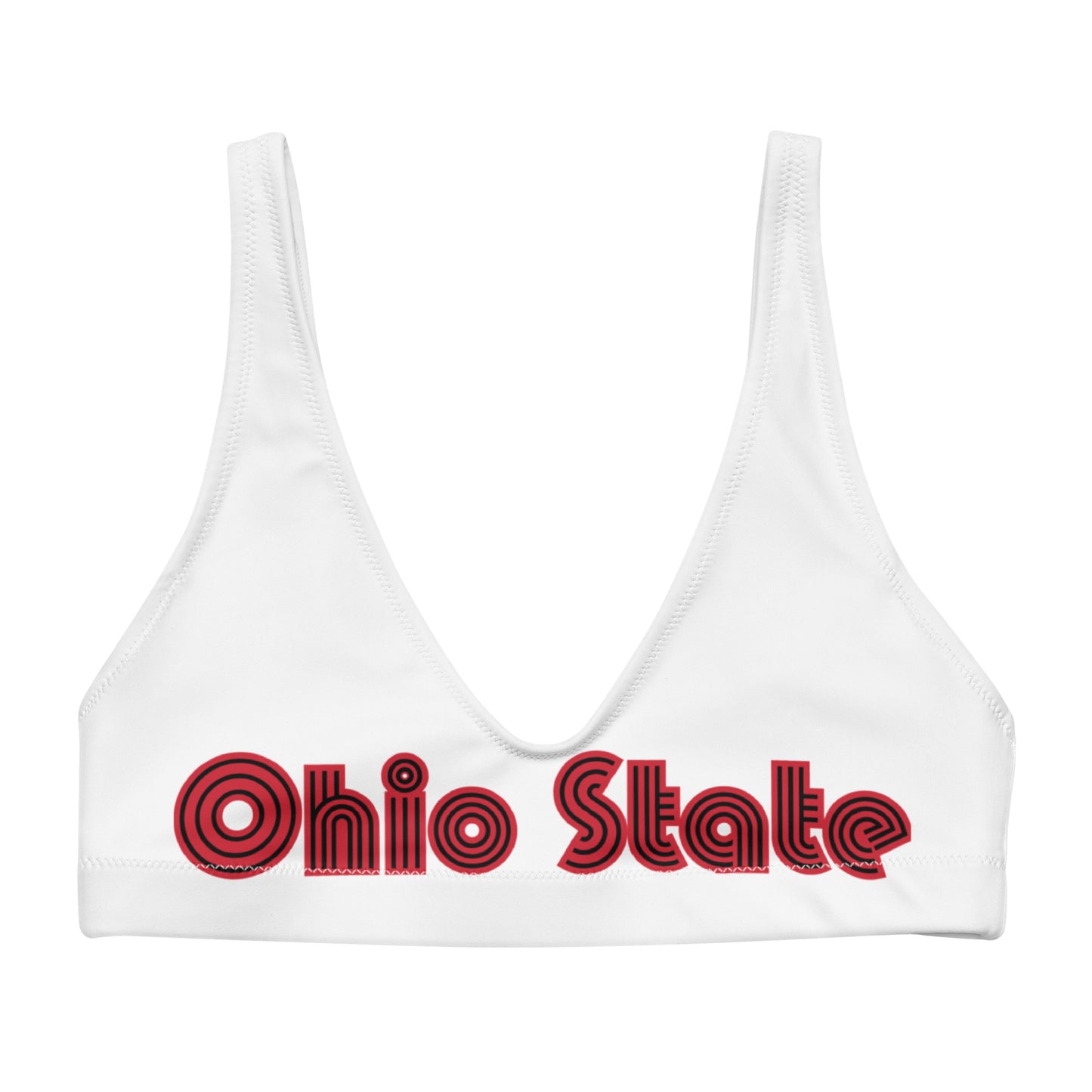 60'S Ohio State Graphic Recycled Bikini Top