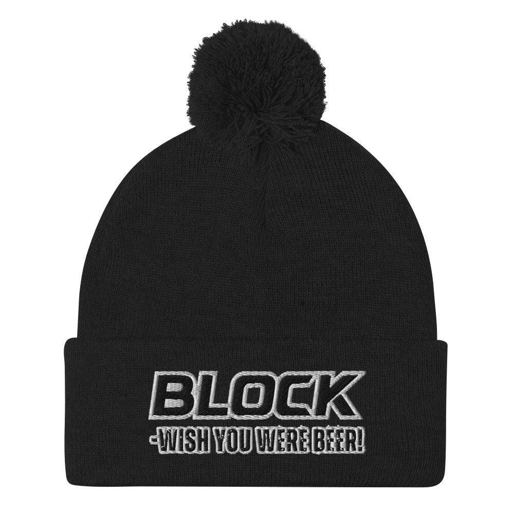 BLOCK Ohio State Pom-Pom Beanie