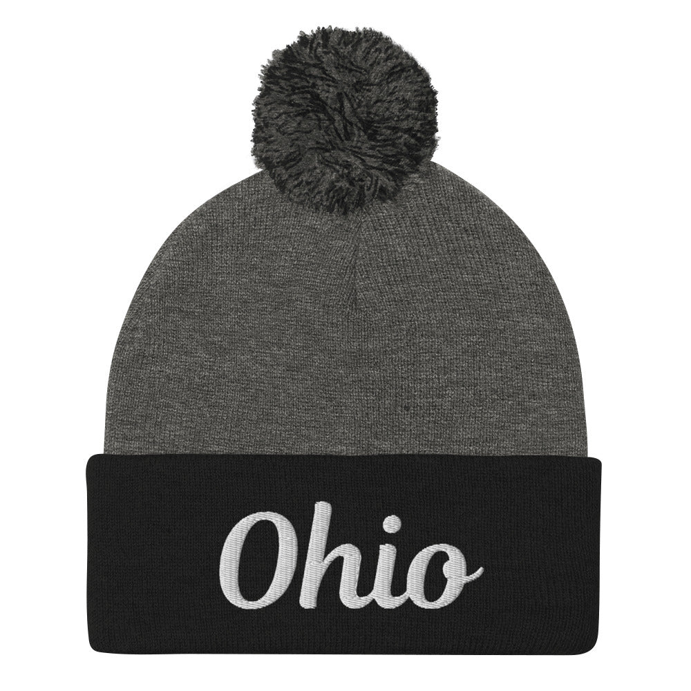 OHIO Retro Pom-Pom Beanie