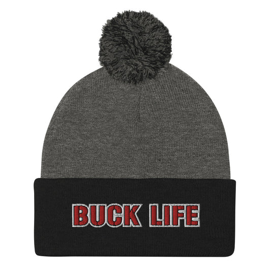 BUCKLIFE Ohio State Pom-Pom Beanie