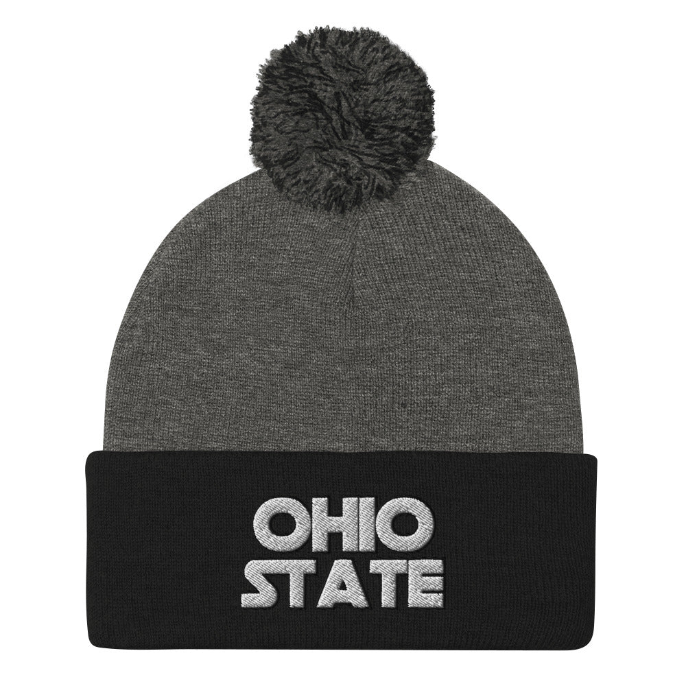 STAR Ohio State Pom-Pom Beanie